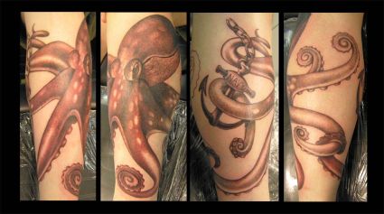 Octopus Leg Tattoo